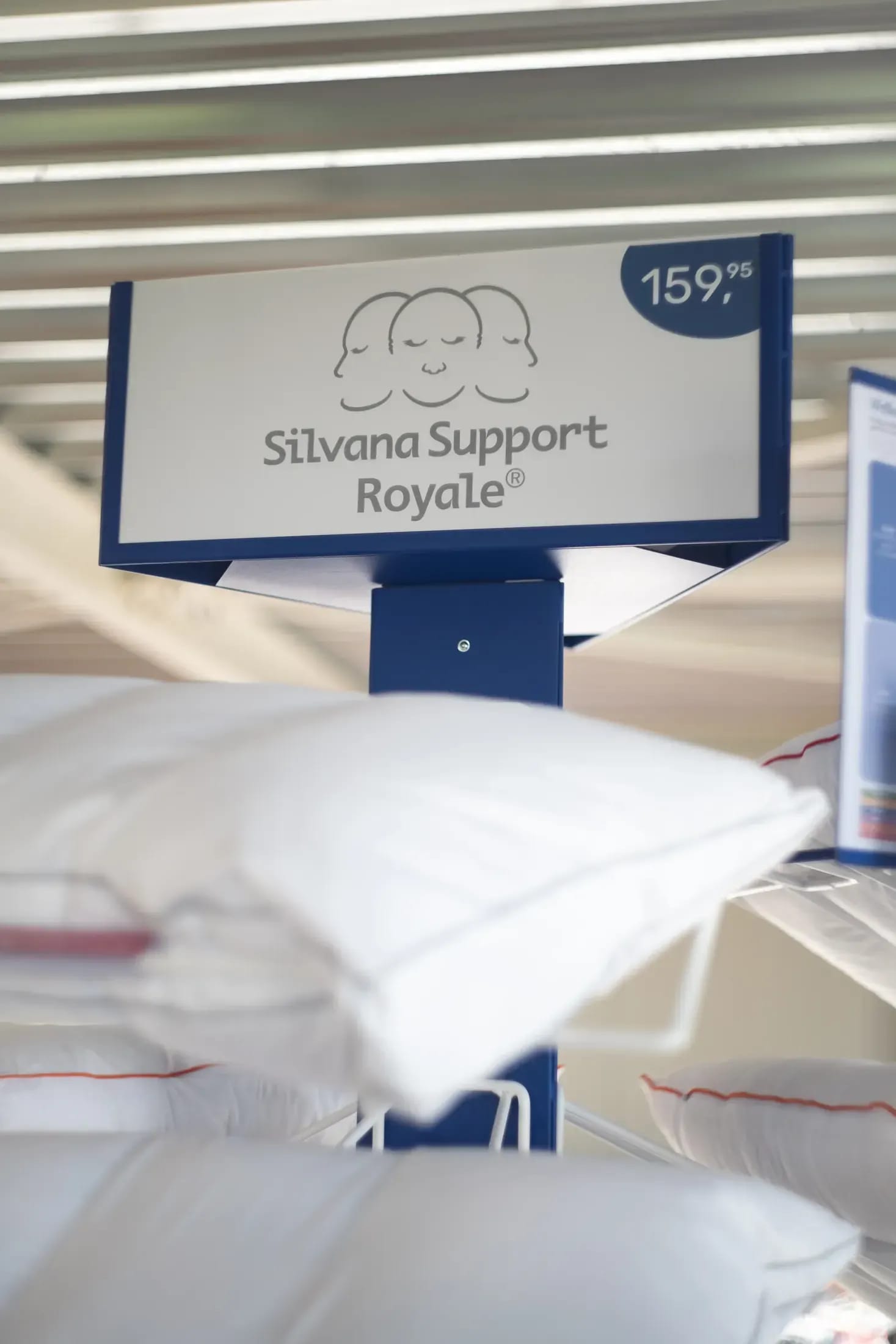 Hoofdkussens van Silvana Support in de showroom.